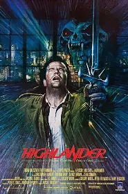 Movie poster for Highlander released in 1986