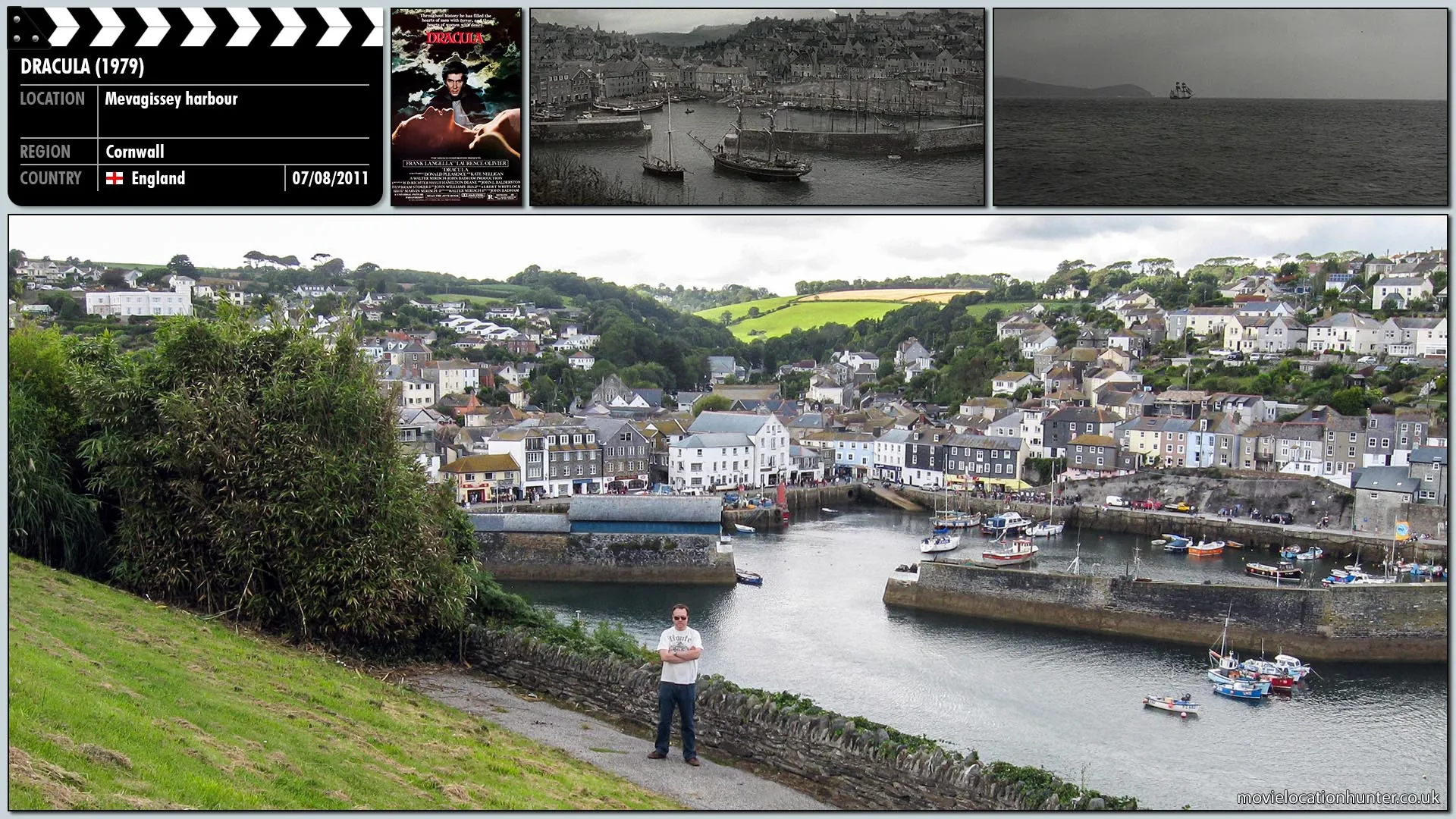 Filming location photo, shot in England, for Dracula (1979). Scene description: Count Dracula's (Frank Langella) ship waits in the harbour for his arrival and impending return to Transylvania.