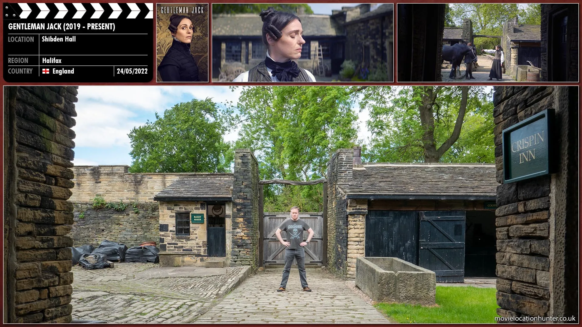 Filming location photo, shot in England, for Gentleman Jack (2019). Scene description: Anne (Suranne Jones) reluctantly shoots their sick horse in the head when her groom can’t pull the trigger.