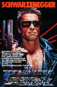 Movie poster for The Terminator released in 1984